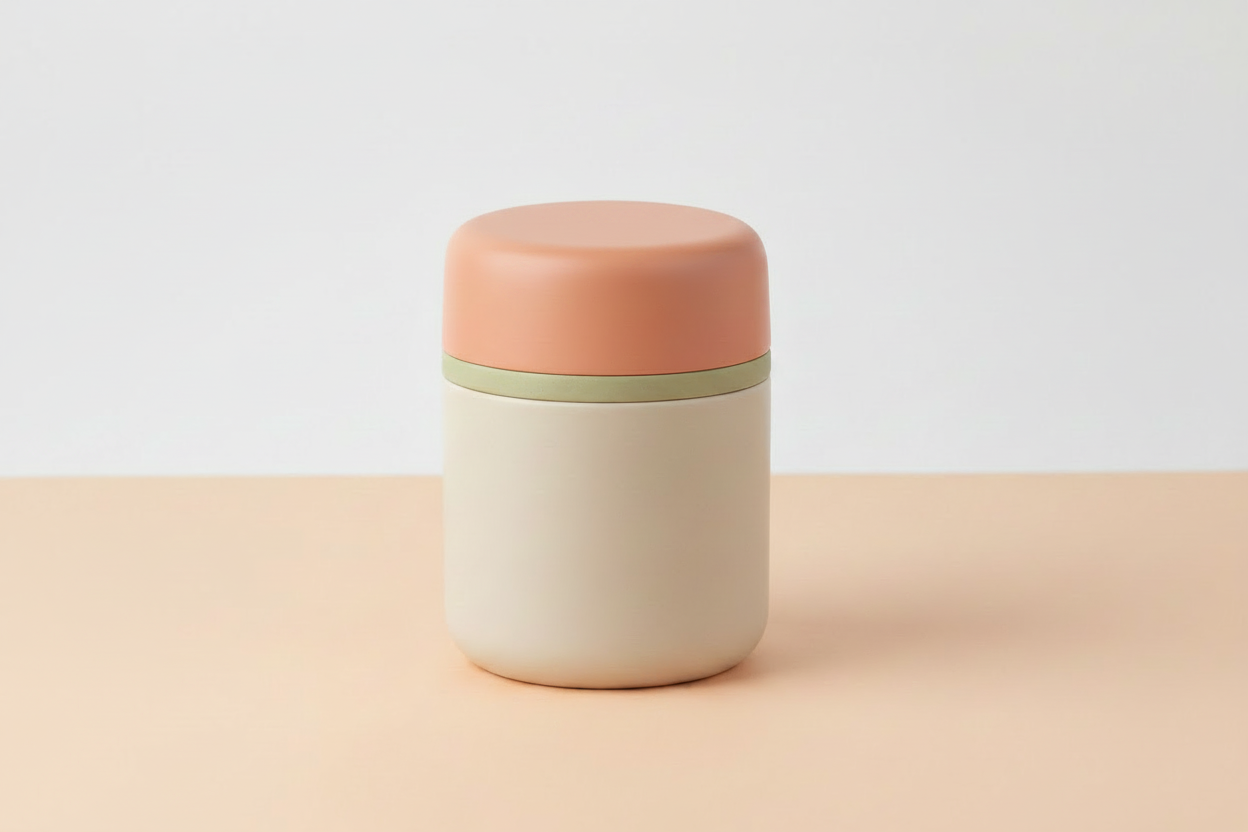 Coffee storage container with flat lid