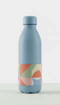 Durable water bottle in gentle blue